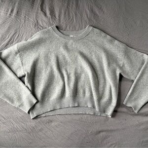 Pink Republic Heather Gray Knit Crop Top Sweater